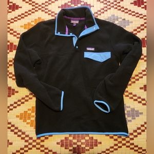 Patagonia Synchilla Snap Fleece Pullover. Black. EUC.